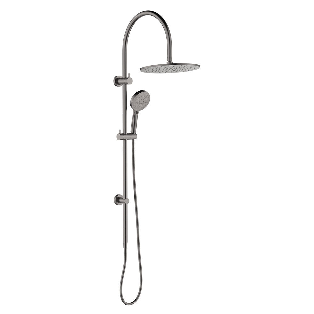 Empire Slim Curved Twin Shower, Gun Metal - product view 2