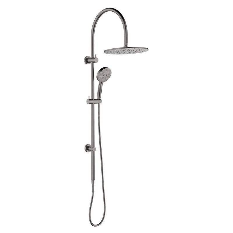 Empire Slim Curved Twin Shower, Gun Metal - product view 2