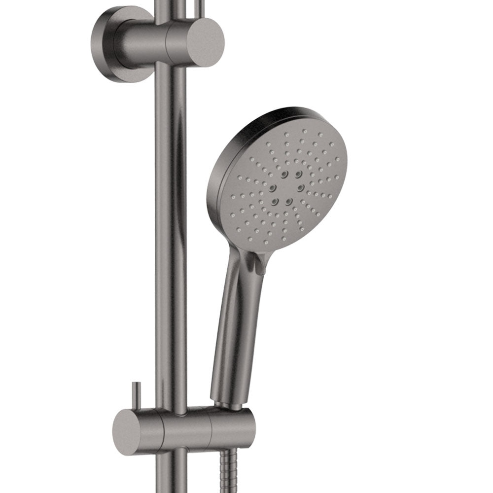 Empire Slim Curved Twin Shower, Gun Metal - product view 3