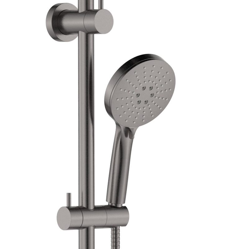 Empire Slim Curved Twin Shower, Gun Metal - product view 3