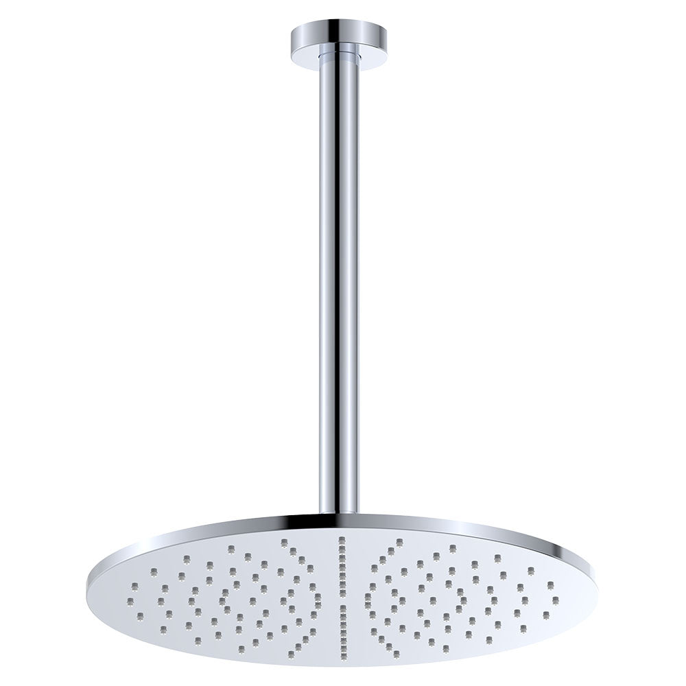 Empire Slim Ceiling Shower 300mm Head, 350mm Drop, Chrome