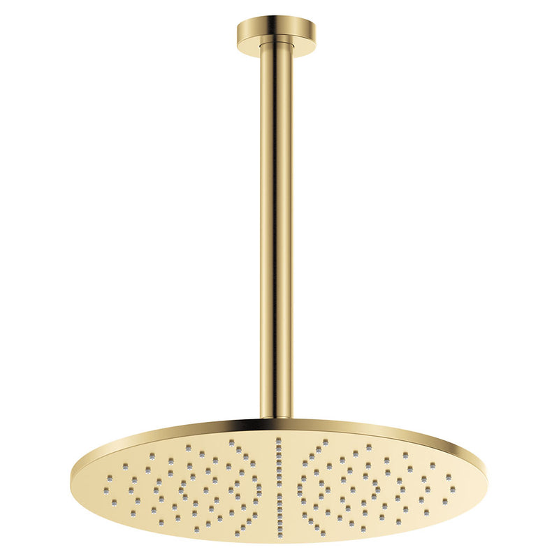 Empire Slim Ceiling Shower 300mm Head, 350mm Drop, Urban Brass