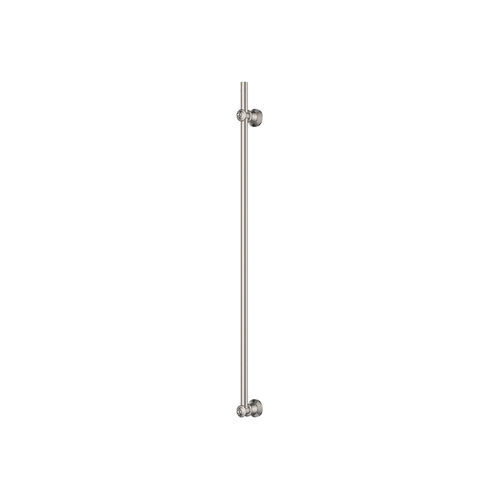 Lillian Vertical Heated Towel Rail, 93 x 1000mm, Brushed Nickel - product view 4