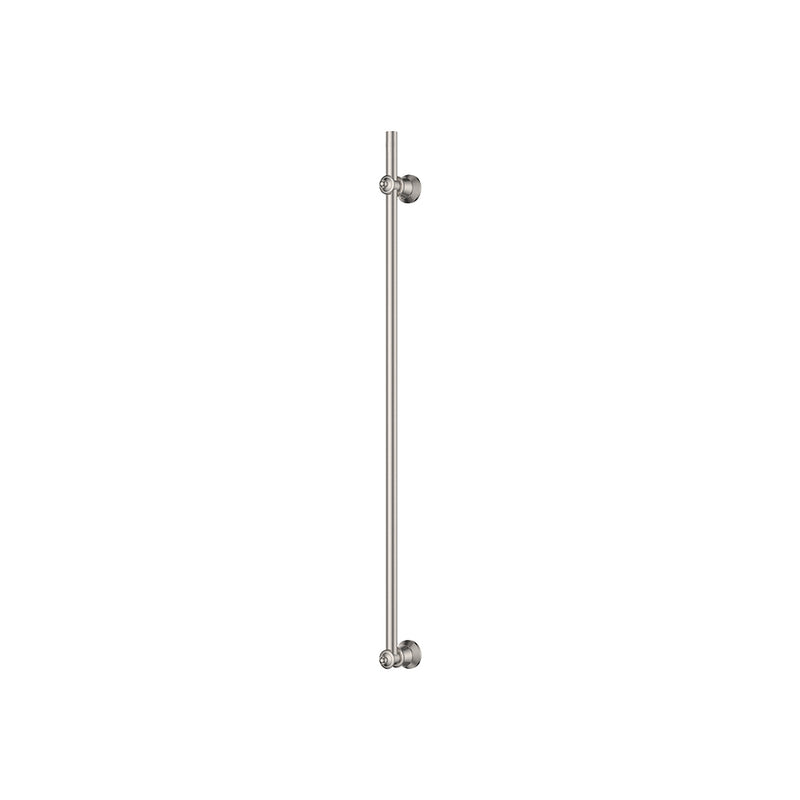 Lillian Vertical Heated Towel Rail, 93 x 1000mm, Brushed Nickel - product view 4