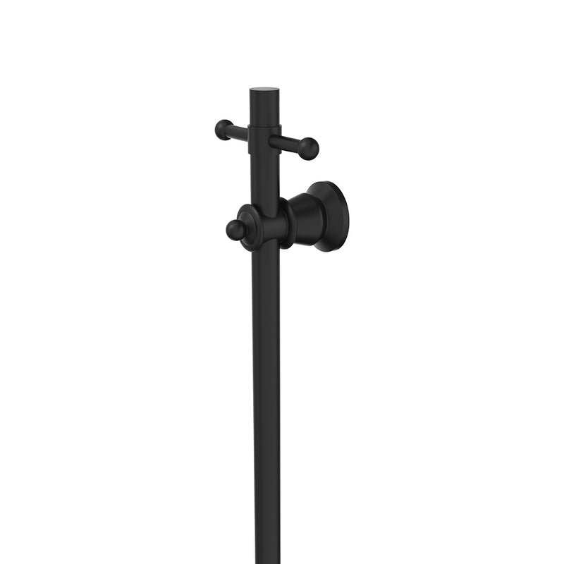Lillian Vertical Heated Towel Rail, 93 x 1000mm, Matte Black - product view 3