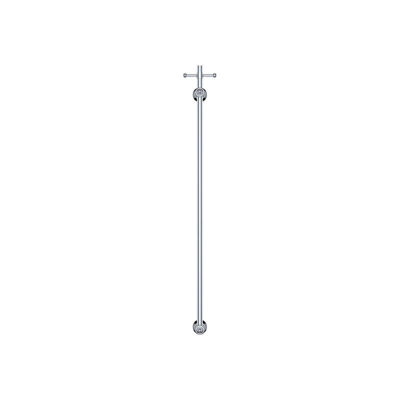 Lillian Vertical Heated Towel Rail, 93 x 1000mm, Chrome - product view 2