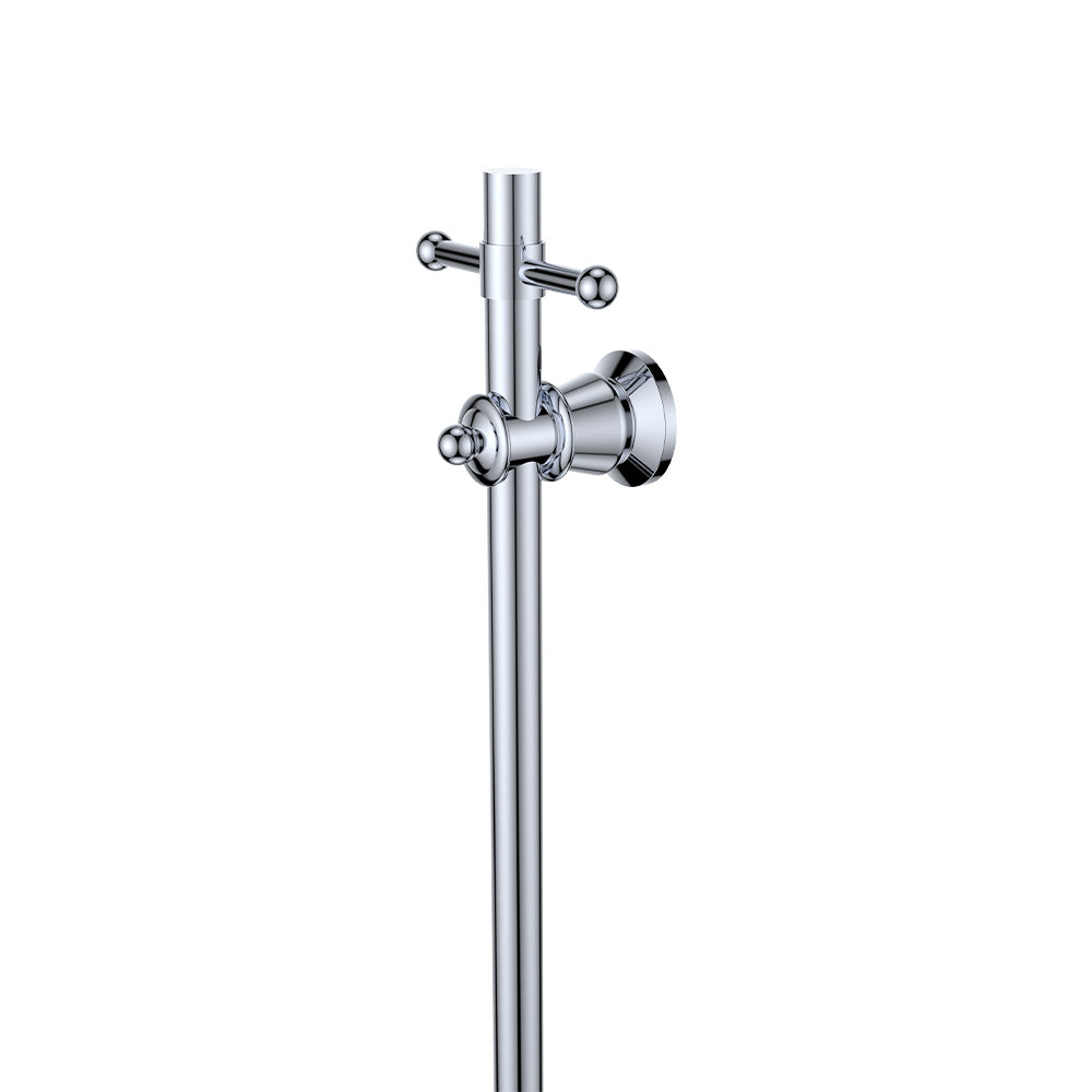 Lillian Vertical Heated Towel Rail, 93 x 1000mm, Chrome - product view 3
