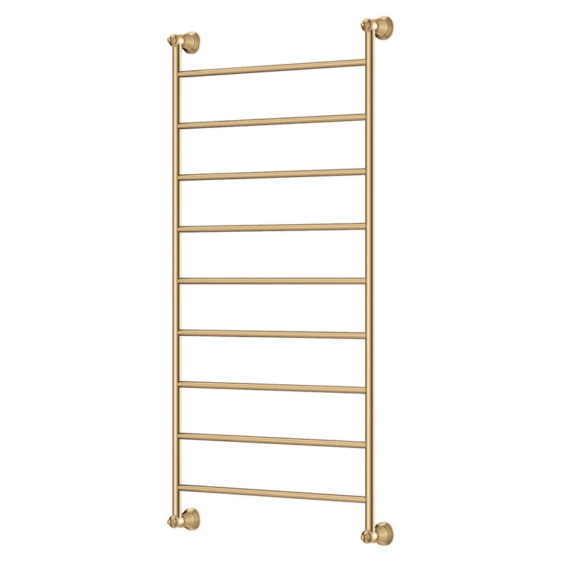Lillian Heated Towel Rail, 600 x 1200mm, Urban Brass