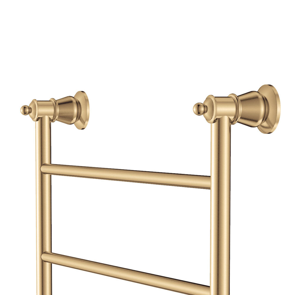 Lillian Heated Towel Rail, 600 x 1200mm, Urban Brass - product view 3