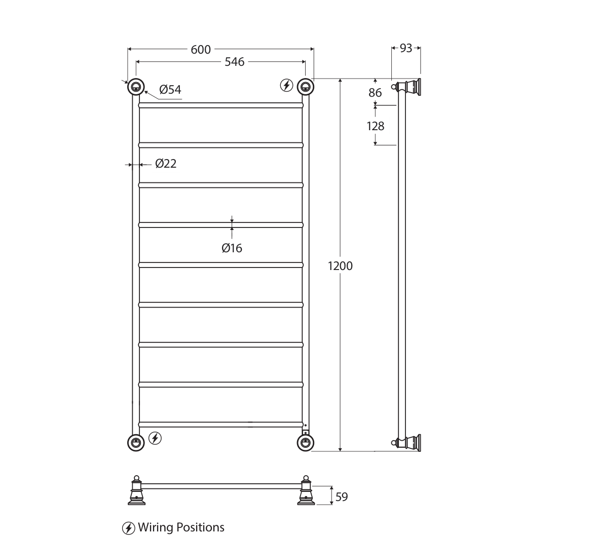 Fienza 81060120UB measurements and dimensions