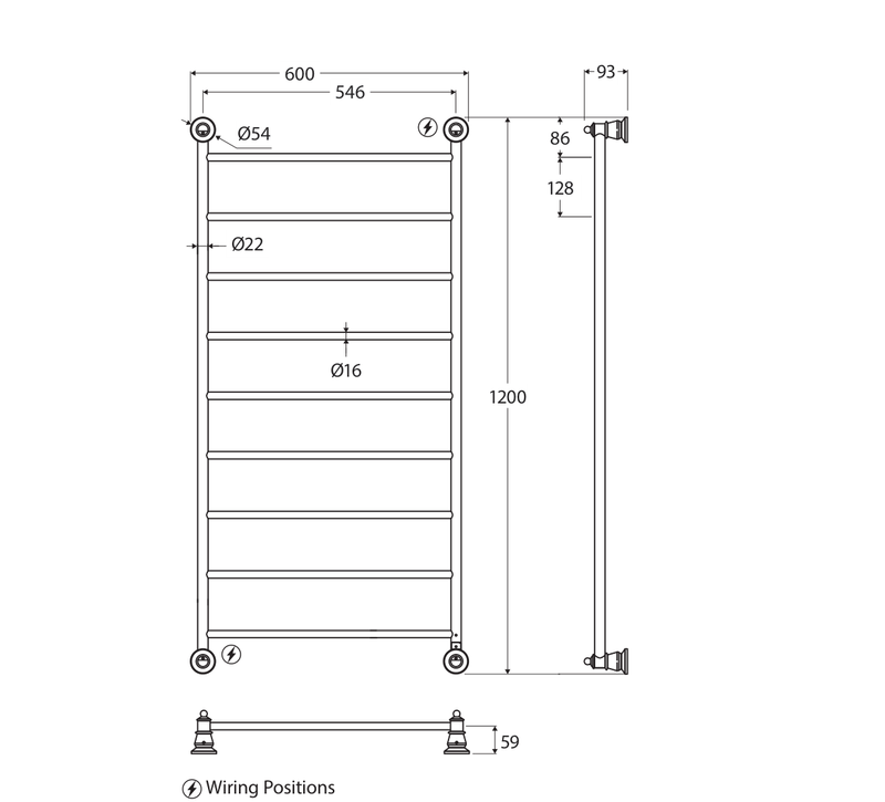 Fienza 81060120UB measurements and dimensions