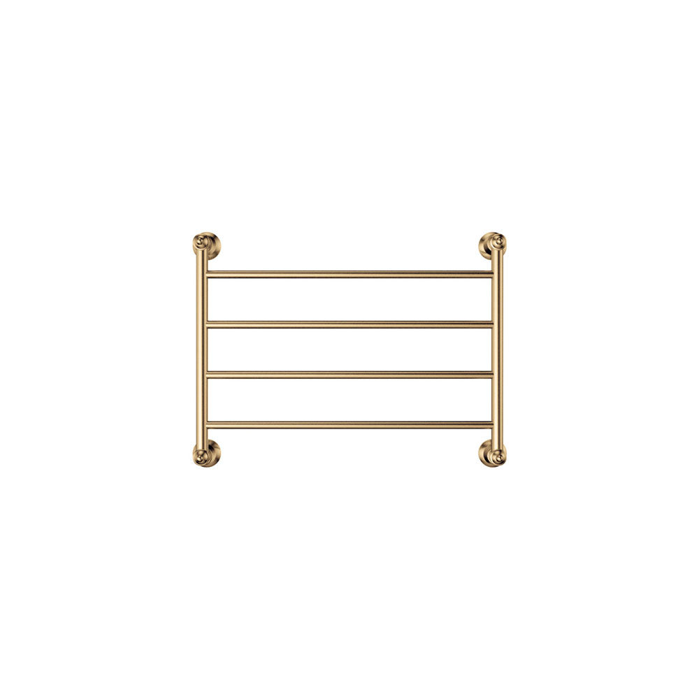 Lillian Heated Towel Rail, 600 x 450mm, Urban Brass - product view 2