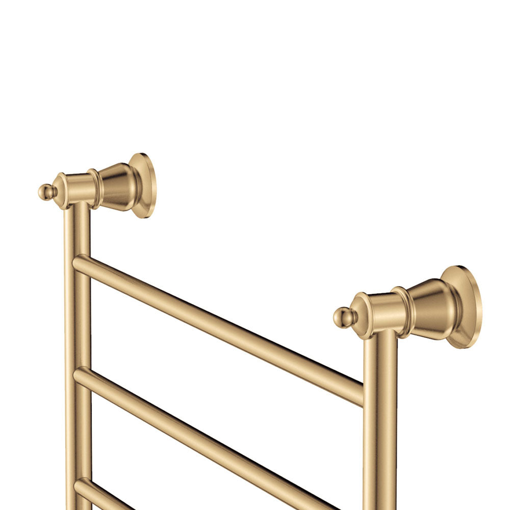 Lillian Heated Towel Rail, 600 x 450mm, Urban Brass - product view 3