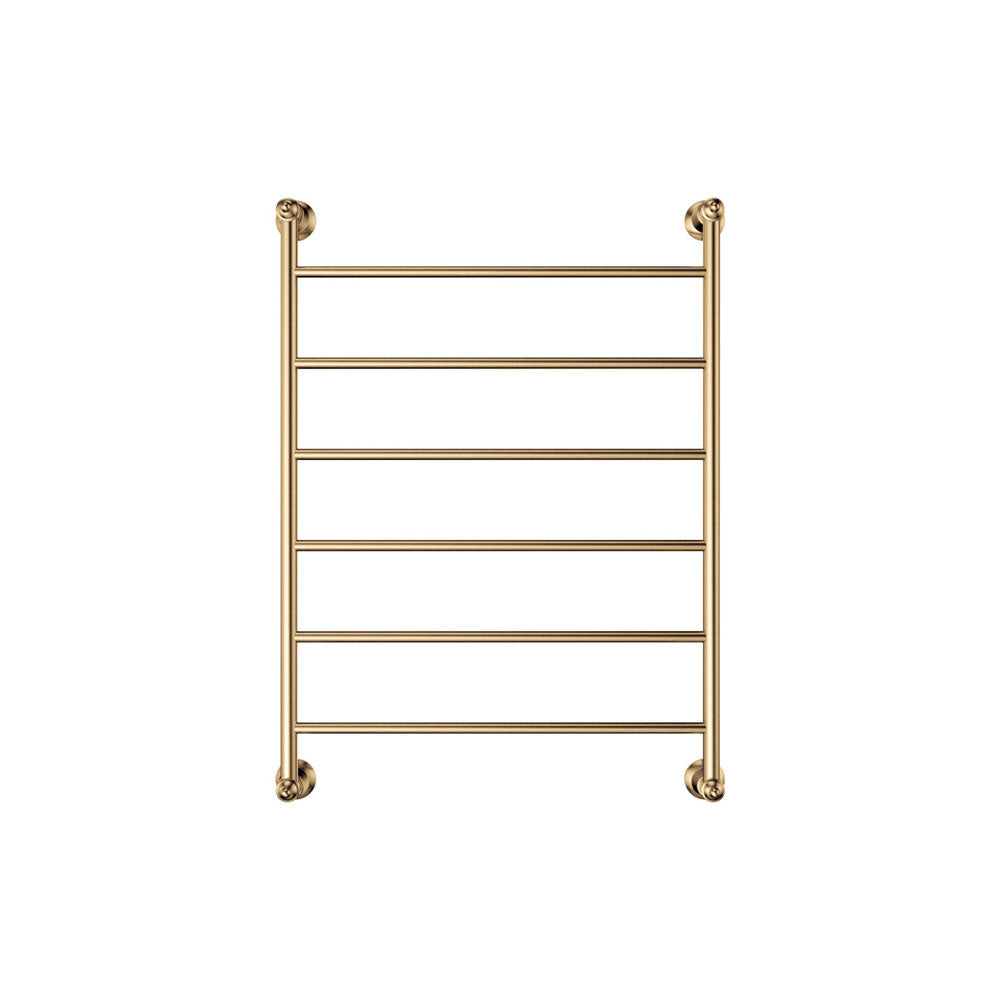 Lillian Heated Towel Rail, 600 x 800mm, Urban Brass - product view 2