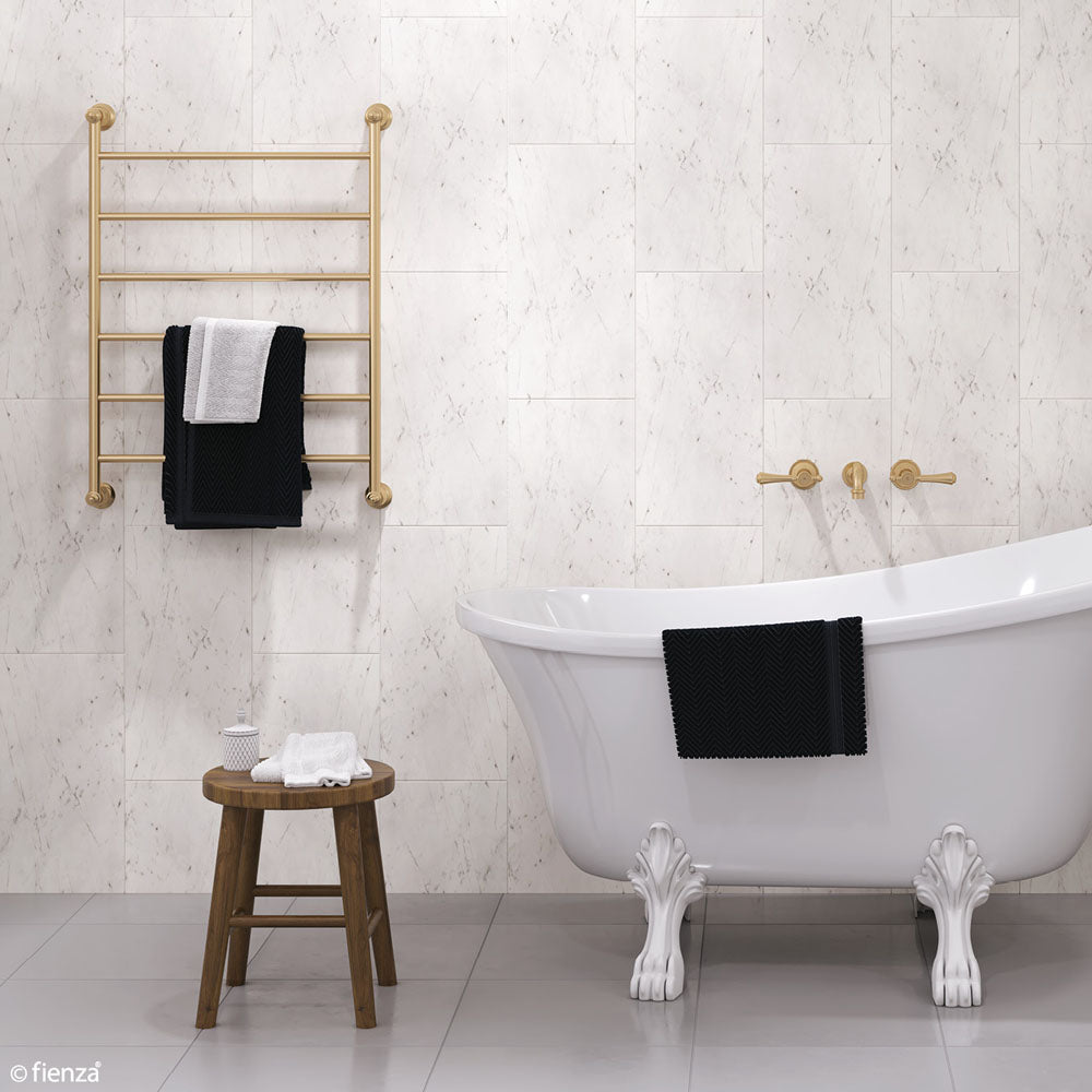 Lillian Heated Towel Rail, 600 x 800mm, Urban Brass - product view 7