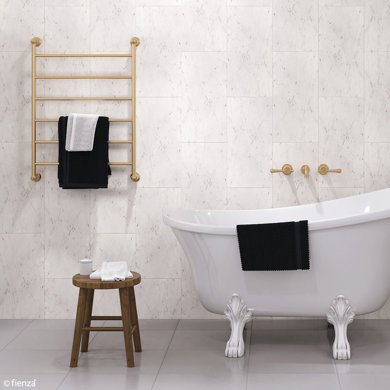 Lillian Heated Towel Rail, 600 x 800mm, Urban Brass - product view 7