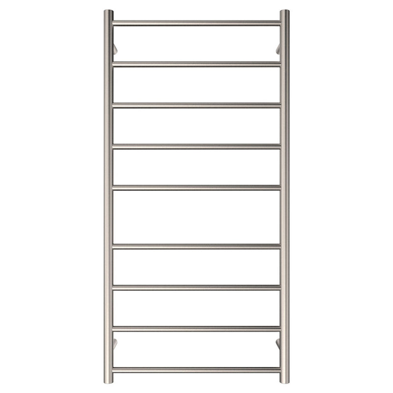 Isabella Heated Towel Rail, 600 x 1200mm, Brushed Nickel - product view 2