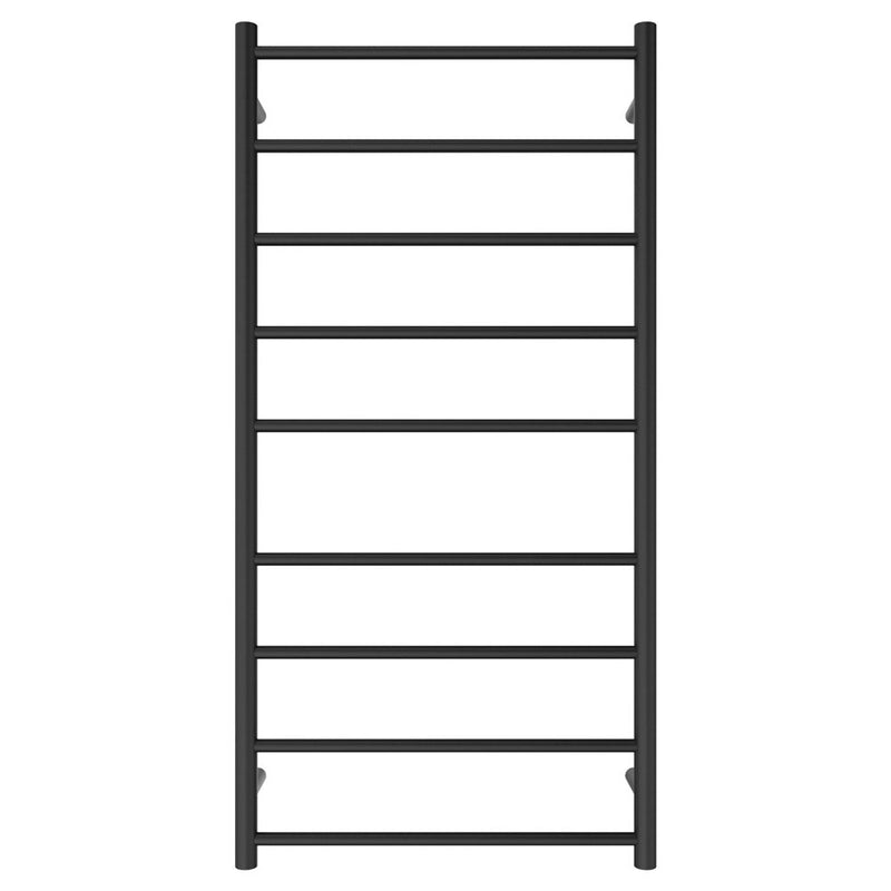 Isabella Heated Towel Rail, 600 x 1200mm, Matte Black - product view 2