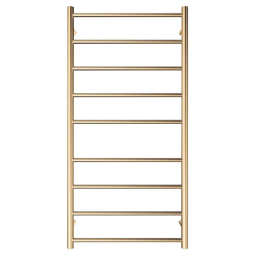 Isabella Heated Towel Rail, 600 x 1200mm, Urban Brass - product view 2