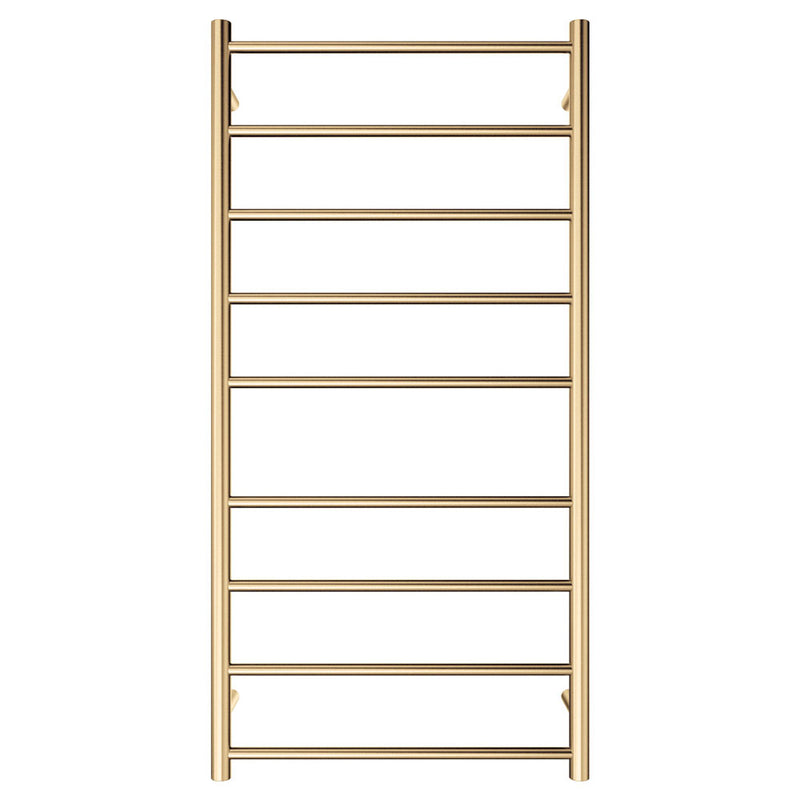 Isabella Heated Towel Rail, 600 x 1200mm, Urban Brass - product view 2