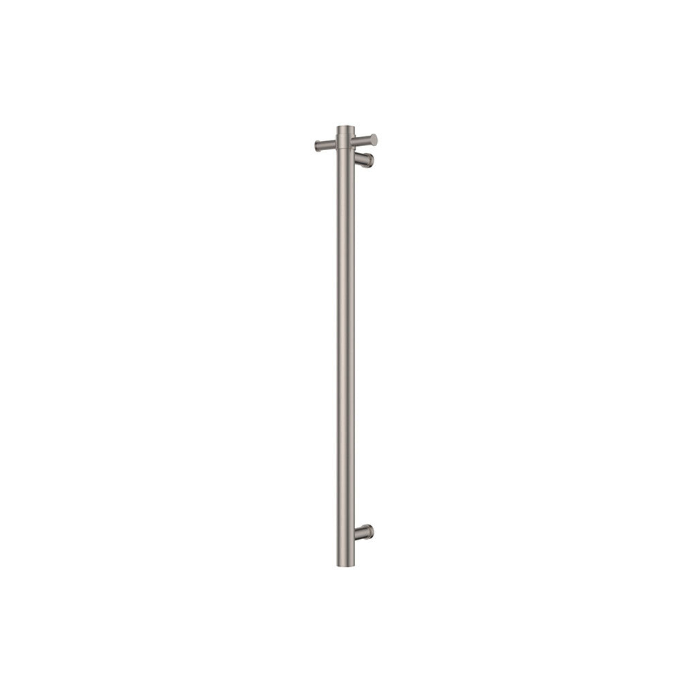 Isabella Vertical Heated Towel Rail, 100 x 900mm, Brushed Nickel