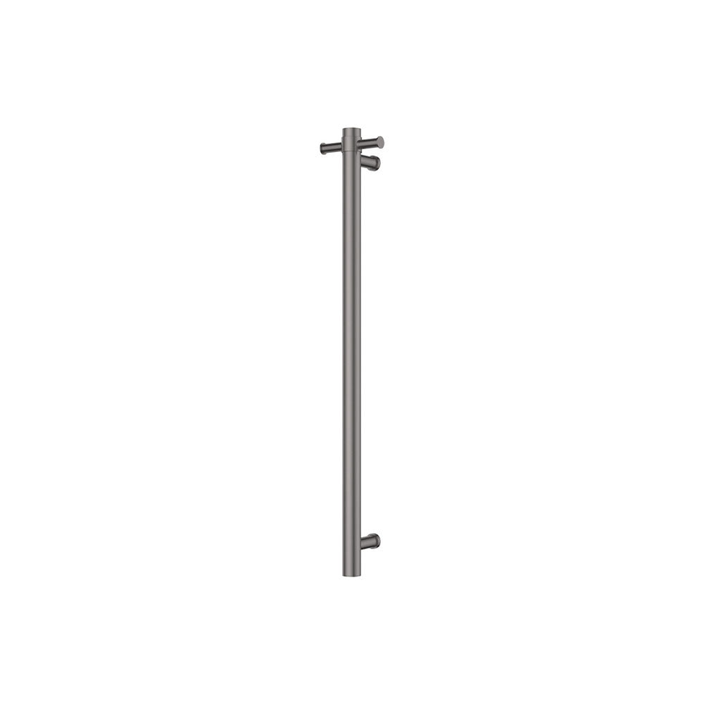 Isabella Vertical Heated Towel Rail, 100 x 900mm, Gun Metal