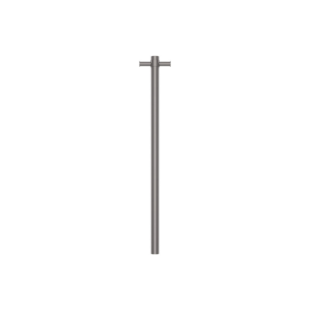 Isabella Vertical Heated Towel Rail, 100 x 900mm, Gun Metal - product view 2