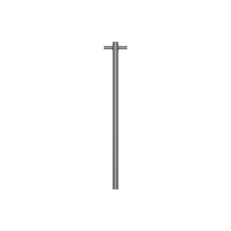 Isabella Vertical Heated Towel Rail, 100 x 900mm, Gun Metal - product view 2