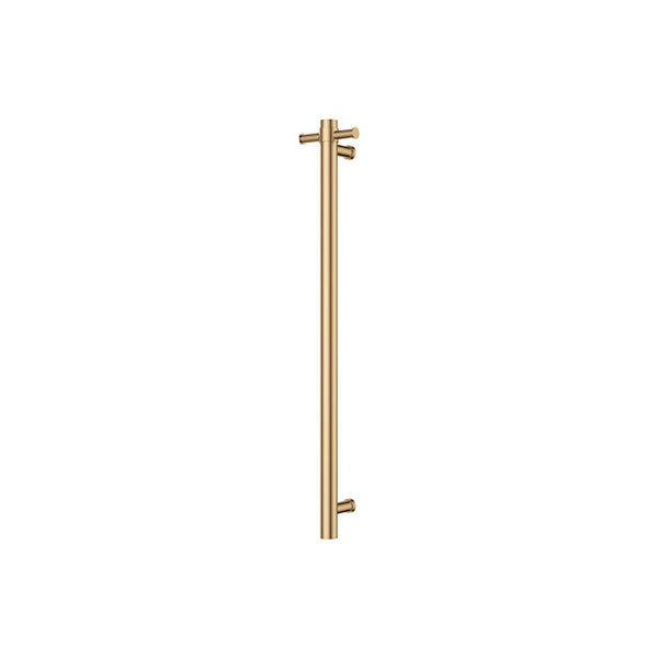 Fienza Isabella Vertical Heated Towel Rail, 100 x 900mm - Brushed Gold (Urban Brass)