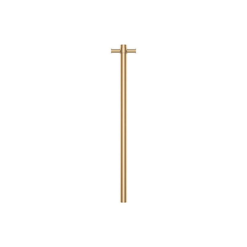 Isabella Vertical Heated Towel Rail, 100 x 900mm, Urban Brass - product view 2