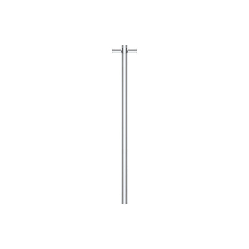 Isabella Vertical Heated Towel Rail, 100 x 900mm, Chrome - product view 2