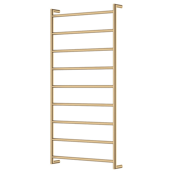 Fienza Kaya Heated Towel Rail, 600 x 1200mm - Brushed Gold (Urban Brass)