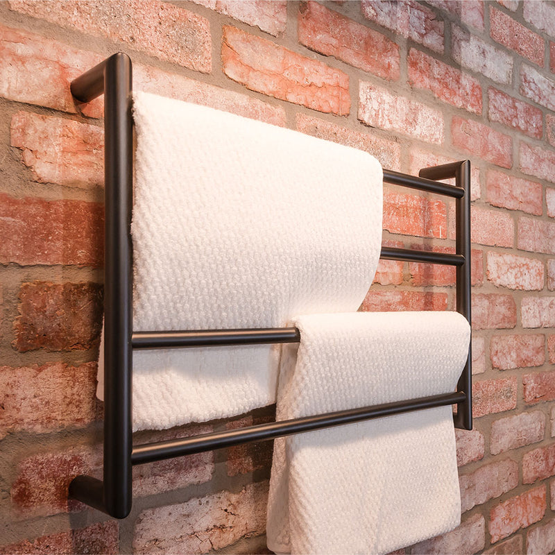 Kaya Heated Towel Rail, 600 x 450mm, Matte Black - product view 4