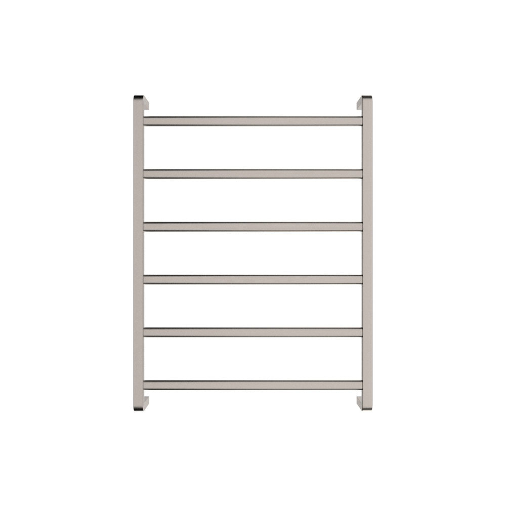 Tono Heated Towel Rail, 600 x 800mm, Brushed Nickel - product view 2