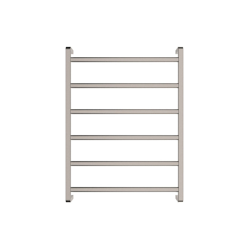 Tono Heated Towel Rail, 600 x 800mm, Brushed Nickel - product view 2