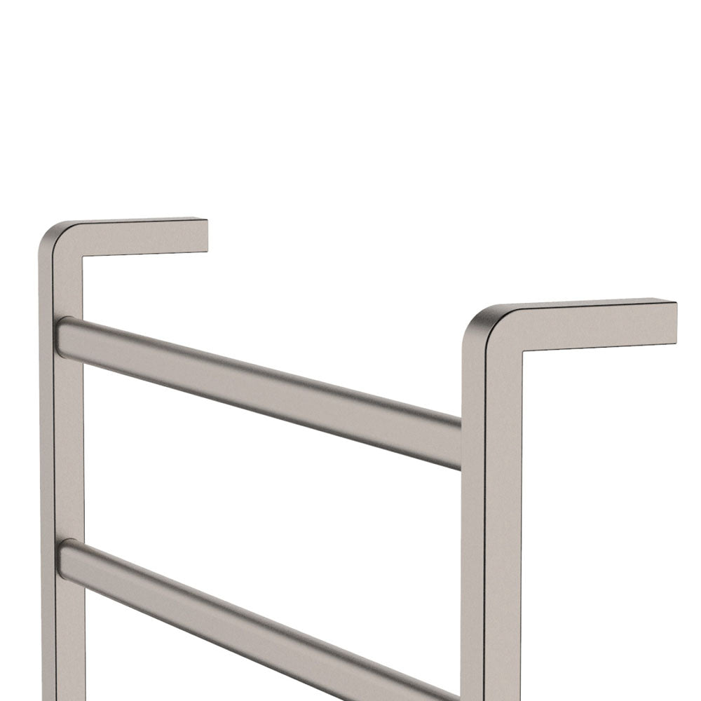 Tono Heated Towel Rail, 600 x 800mm, Brushed Nickel - product view 3