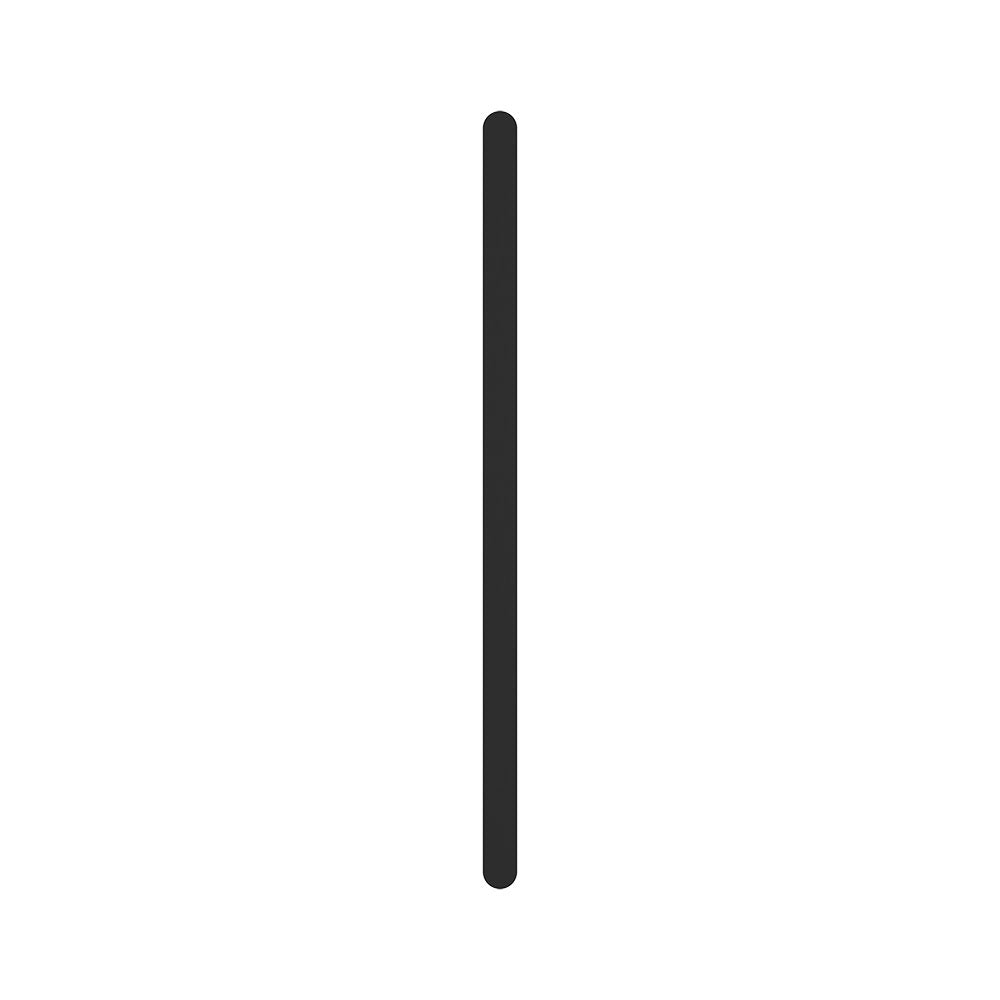 Empire Slim Vertical Heated Towel Rail, 60 x 900mm, Matte Black - product view 3