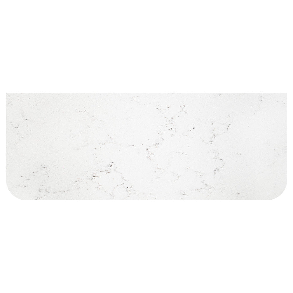 Fienza Bianco Marble Silica Free Stone Vanity Benchtop, Curved Full Depth