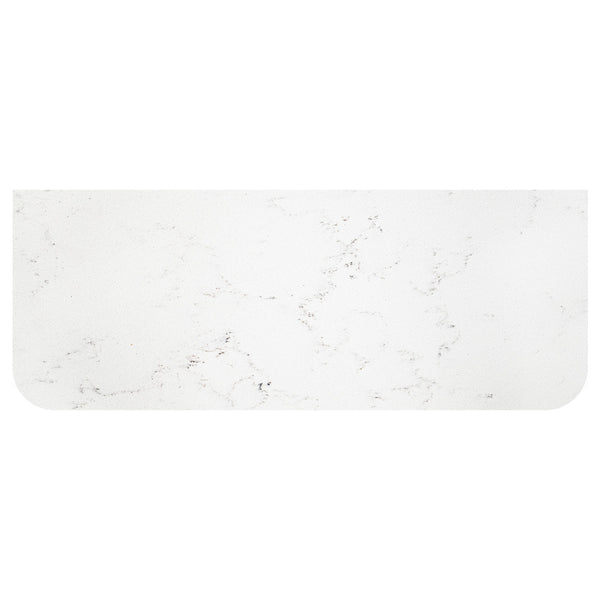 Fienza Bianco Marble Silica Free Stone Vanity Benchtop, Curved Full Depth