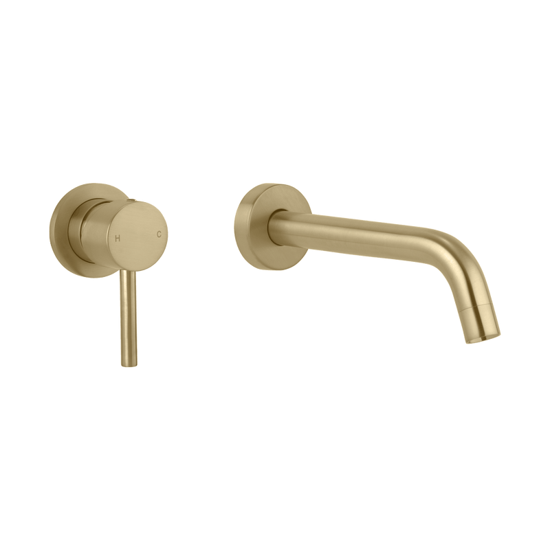 Ovia Round Brushed Gold Bathroom Package