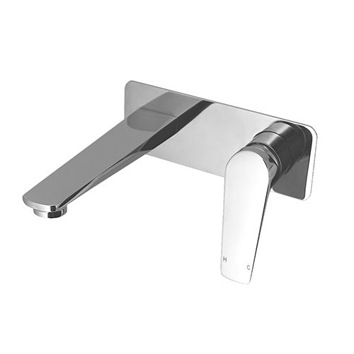 Modern National Cascade Wall Basin/Bath Mixer Chrome