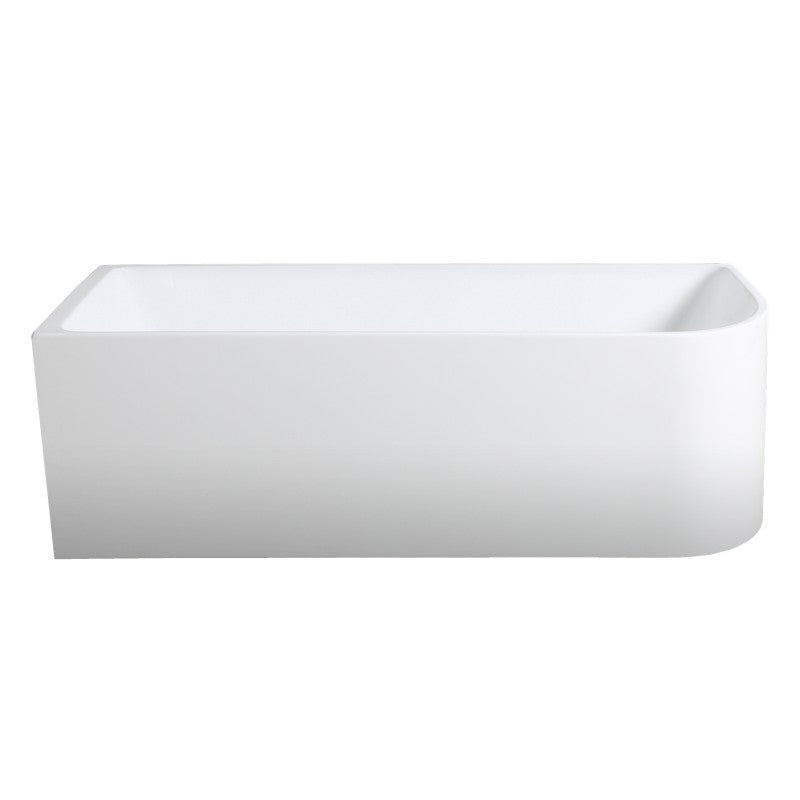 1500x730x510mm Bathtub Left Corner Back to Wall Acrylic Gloss White Freestanding Bath tub