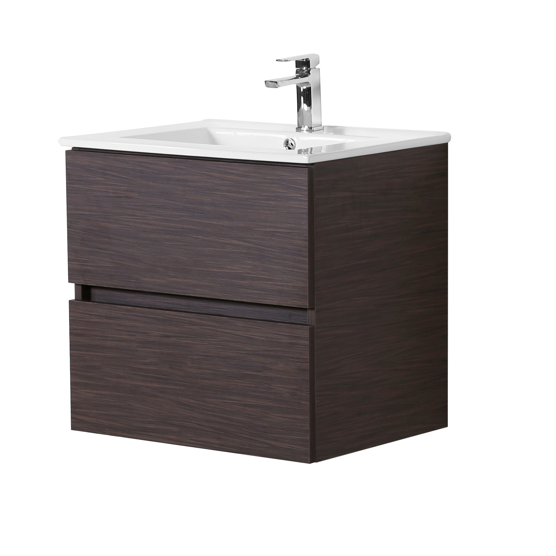 Stella PVC 600 Walnut Wall Hung Vanity