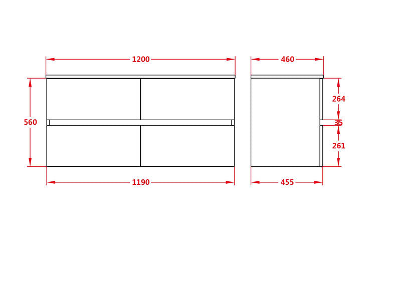 Stella PVC 1200 Oak Wall Hung Vanity Single Bowl