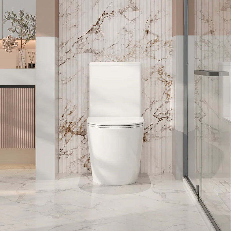 Rio Gloss White Rimless Back to Wall Toilet