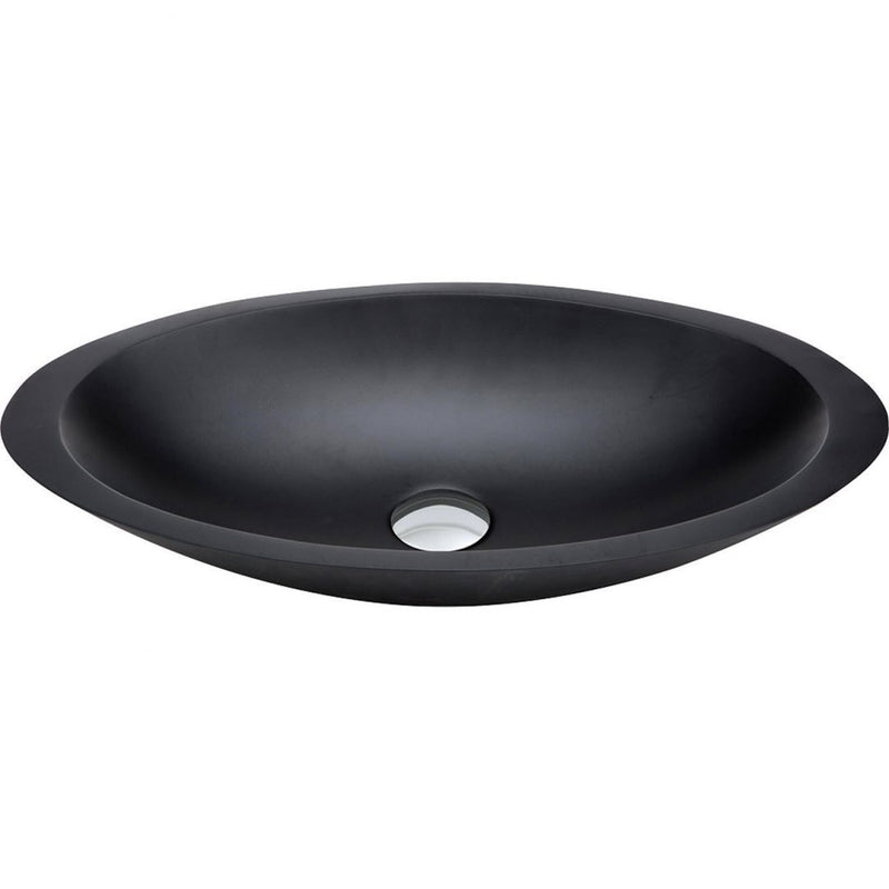 Fienza Bahama Matte Black Solid Surface Cast Stone Basin