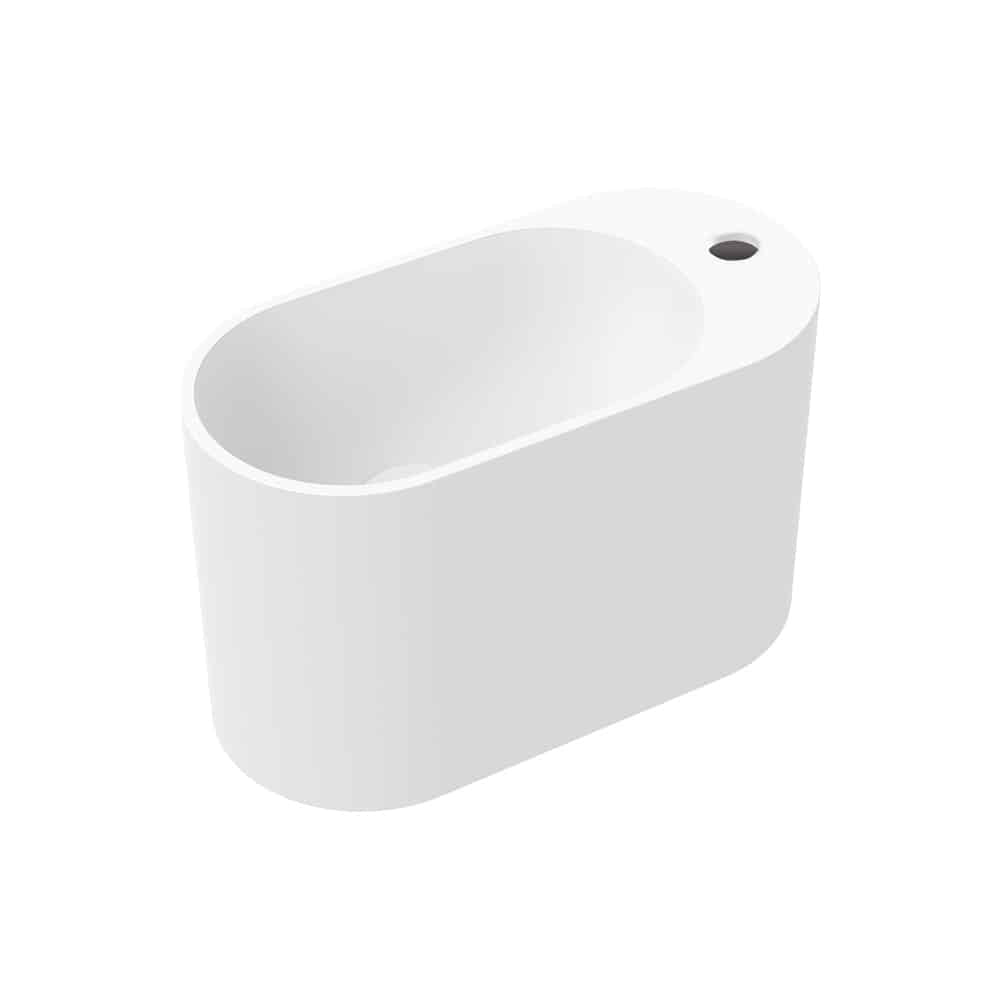Fienza Ari Solid Surface Wall Basin, 1 Tap Hole