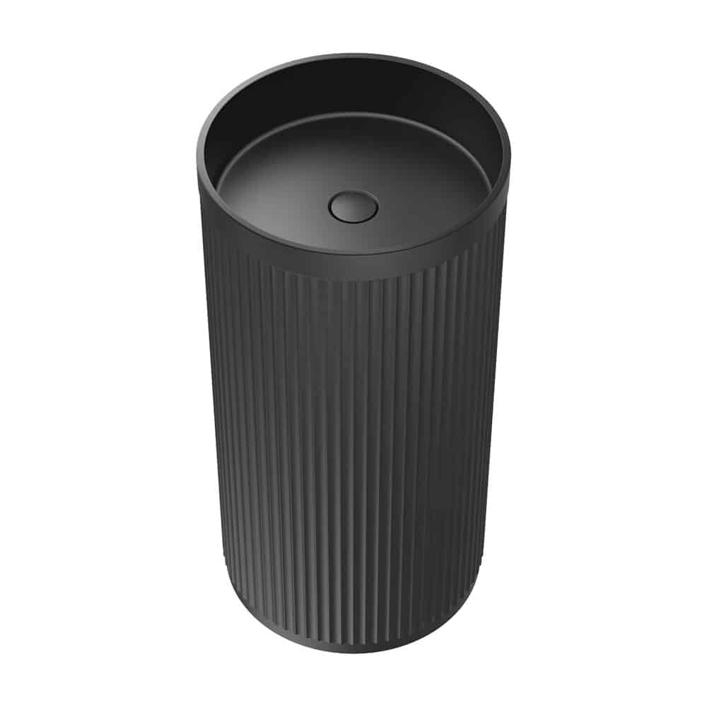 Fienza Minka Solid Surface Freestanding Basin, Matte Black