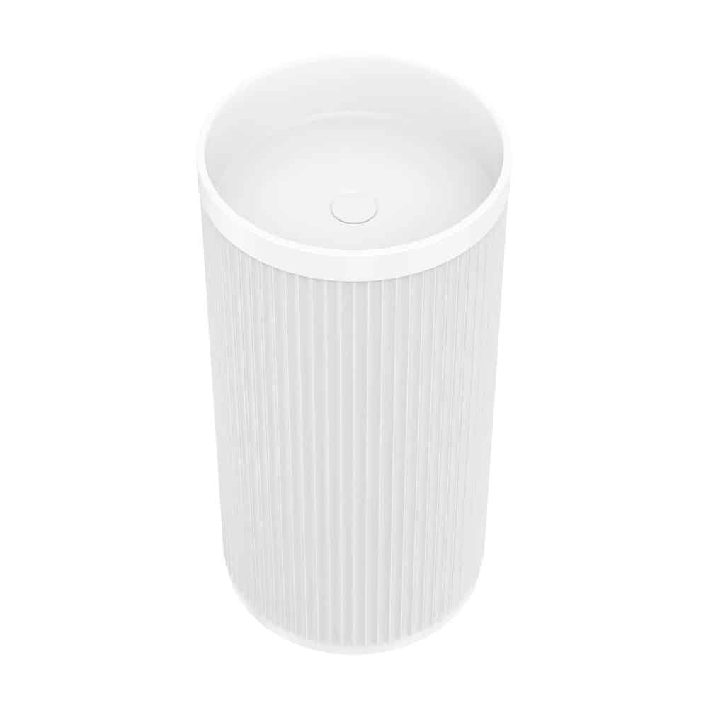 Fienza Minka Solid Surface Freestanding Basin, Matte White