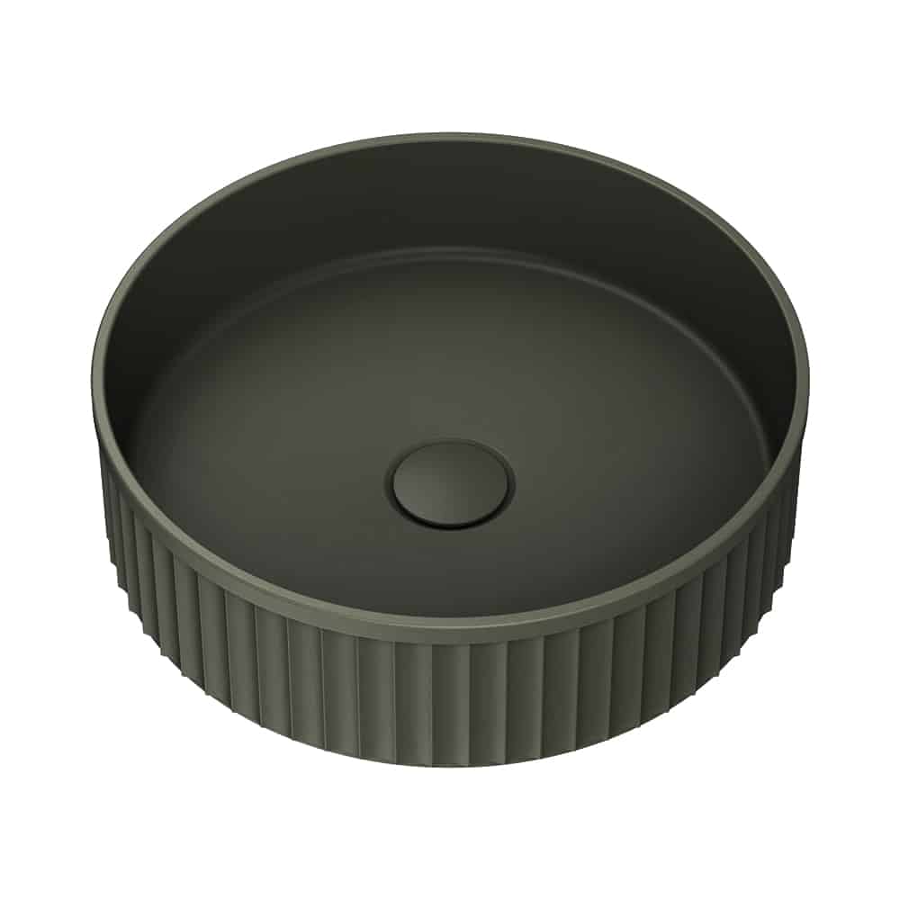 Fienza Minka Round Solid Surface Above Counter Basin, Forest
